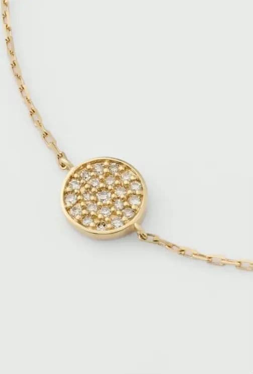 現行品　アガット　18金　マイクロセッティング　ブレスレット