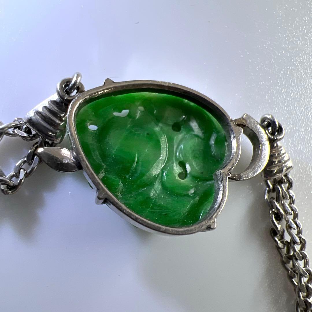 専用　WG刻印　金製金具本翡翠アクセサリー3.8g 東Y7-0910⭐︎1F