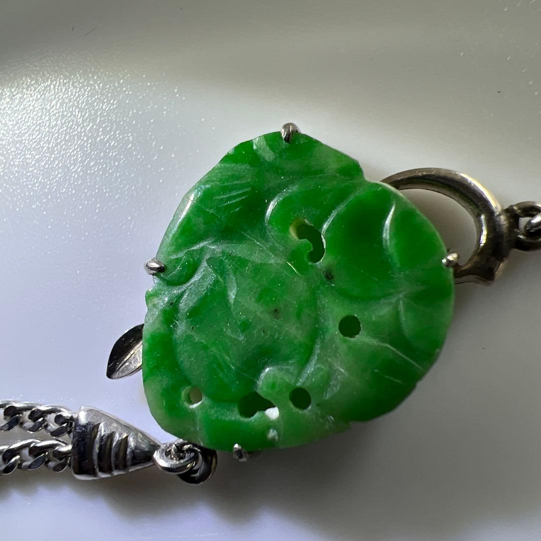 専用　WG刻印　金製金具本翡翠アクセサリー3.8g 東Y7-0910⭐︎1F