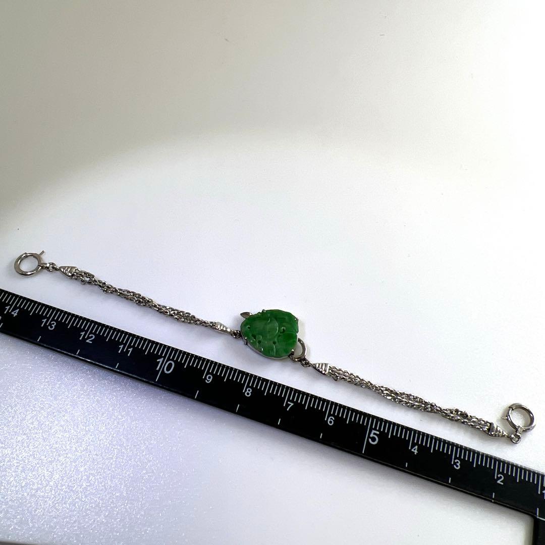 専用　WG刻印　金製金具本翡翠アクセサリー3.8g 東Y7-0910⭐︎1F