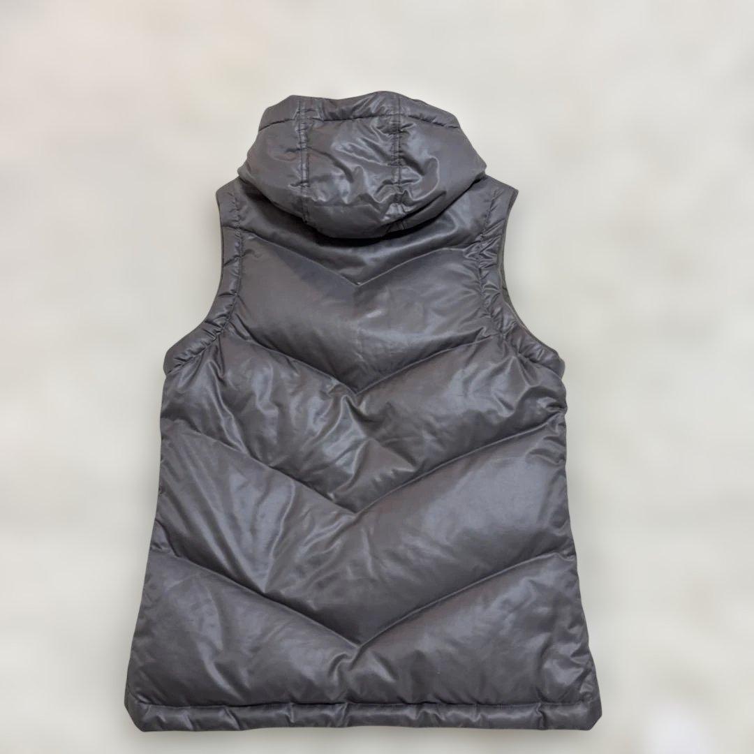 バーバリー　ブラックレイベル　ダウンベストフード付　グレー　L寸