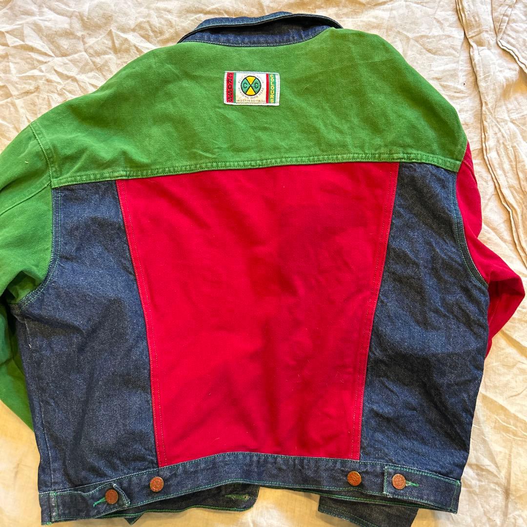 美品★CROSS COLOURS カラーブロックデニムジャケット サイズ3