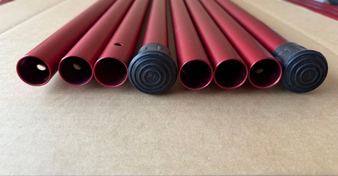 スノーピーク ウイングポール レッド 240/280 ② USED