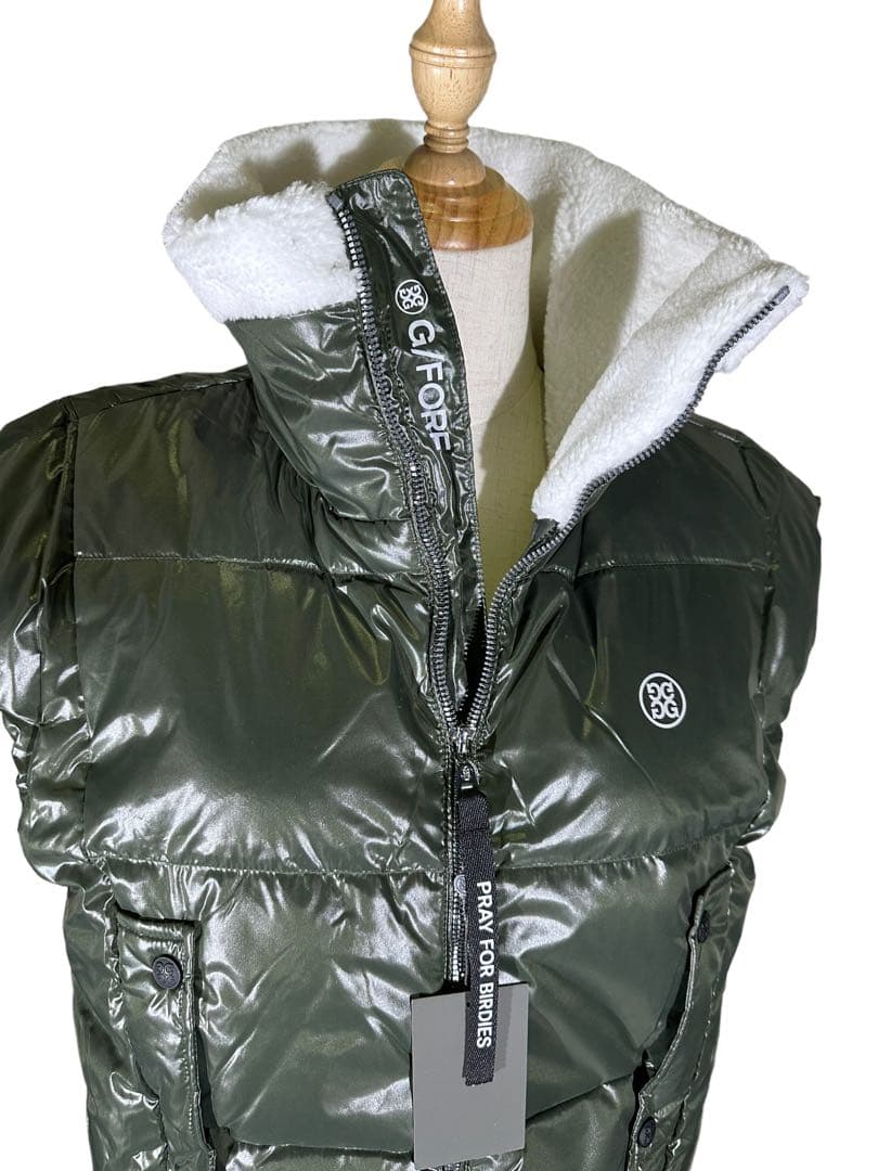 セール❣️G/FOREジーフォアレディースダウンショートベストsizeLカーキー
