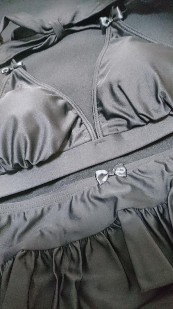 新品マイハニービーMHBプチリボンスカパン水着ビキニセット旅行プール海 ブラック