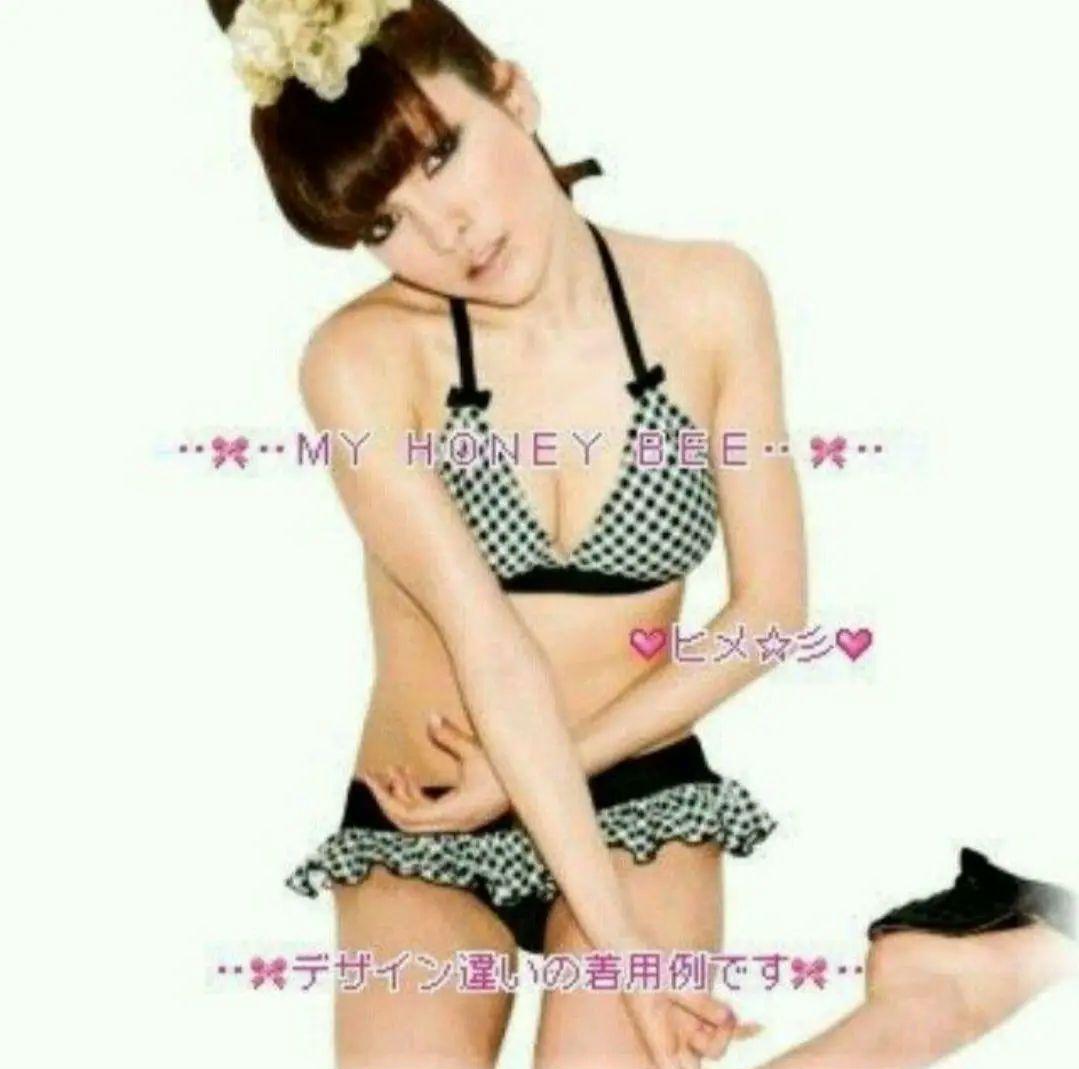 新品マイハニービーMHBプチリボンスカパン水着ビキニセット旅行プール海 ブラック