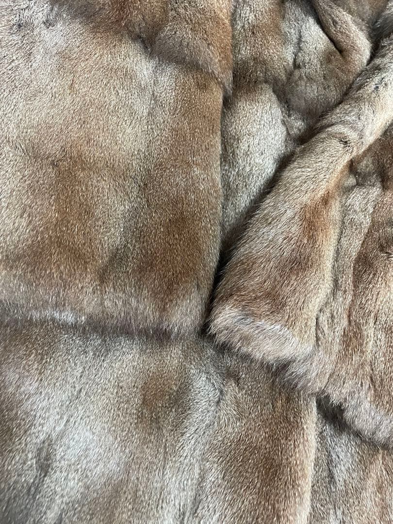 美品　孔雀 PEACOCK FEATHER ミンク　毛皮　コート　ブラウン