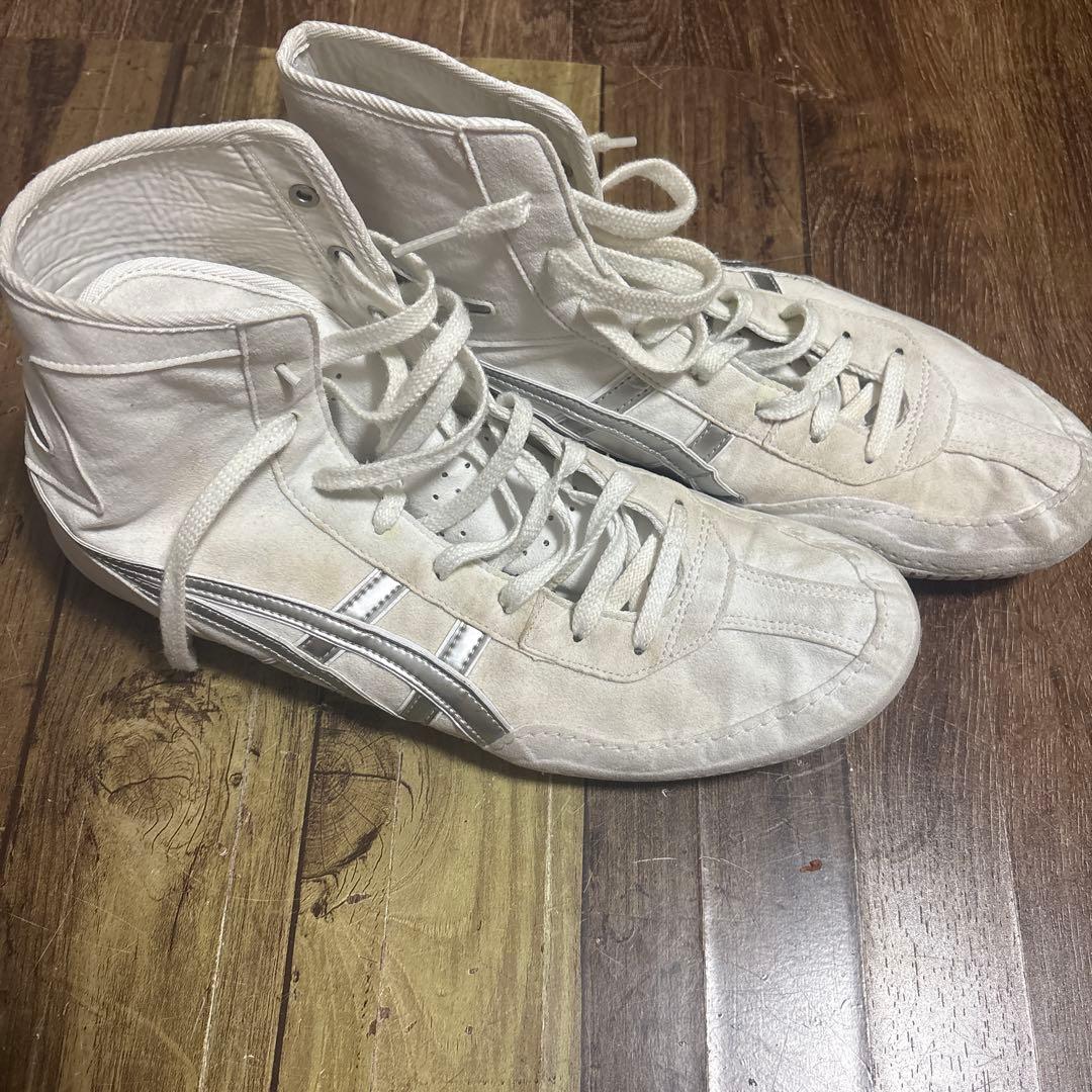 asics ボクシング/レスリングシューズ 白/銀