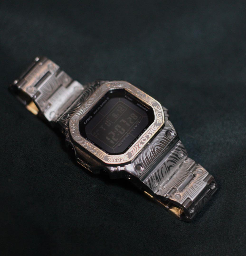 G-SHOCK 5610系 シルバー彫刻カスタムキット