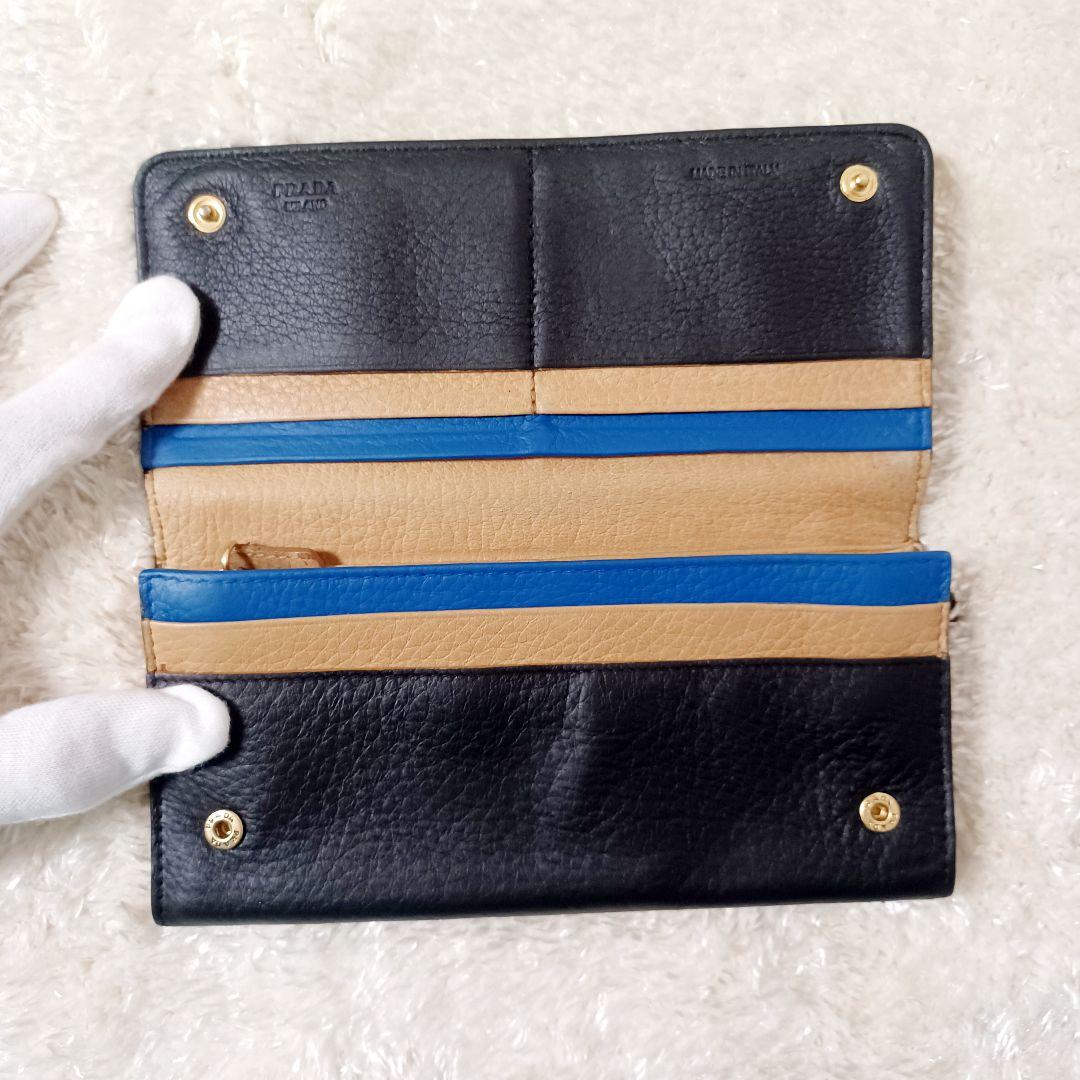 ✨ユリ　リリー✨　プラダ　PRADA　サフィアーノ　長財布　ブラック