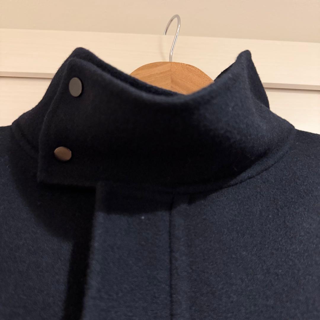 GALERIE VIE ライトメルトンスタンドカラーショートコート