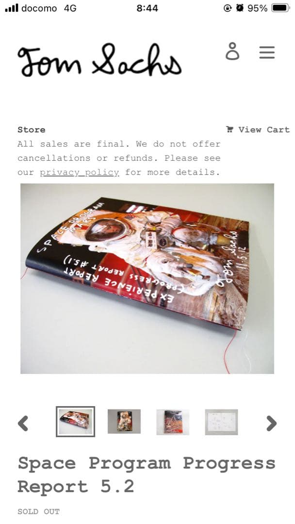 アート・デザイン・音楽 Tom Sachs SPACE PROGRAM MARS