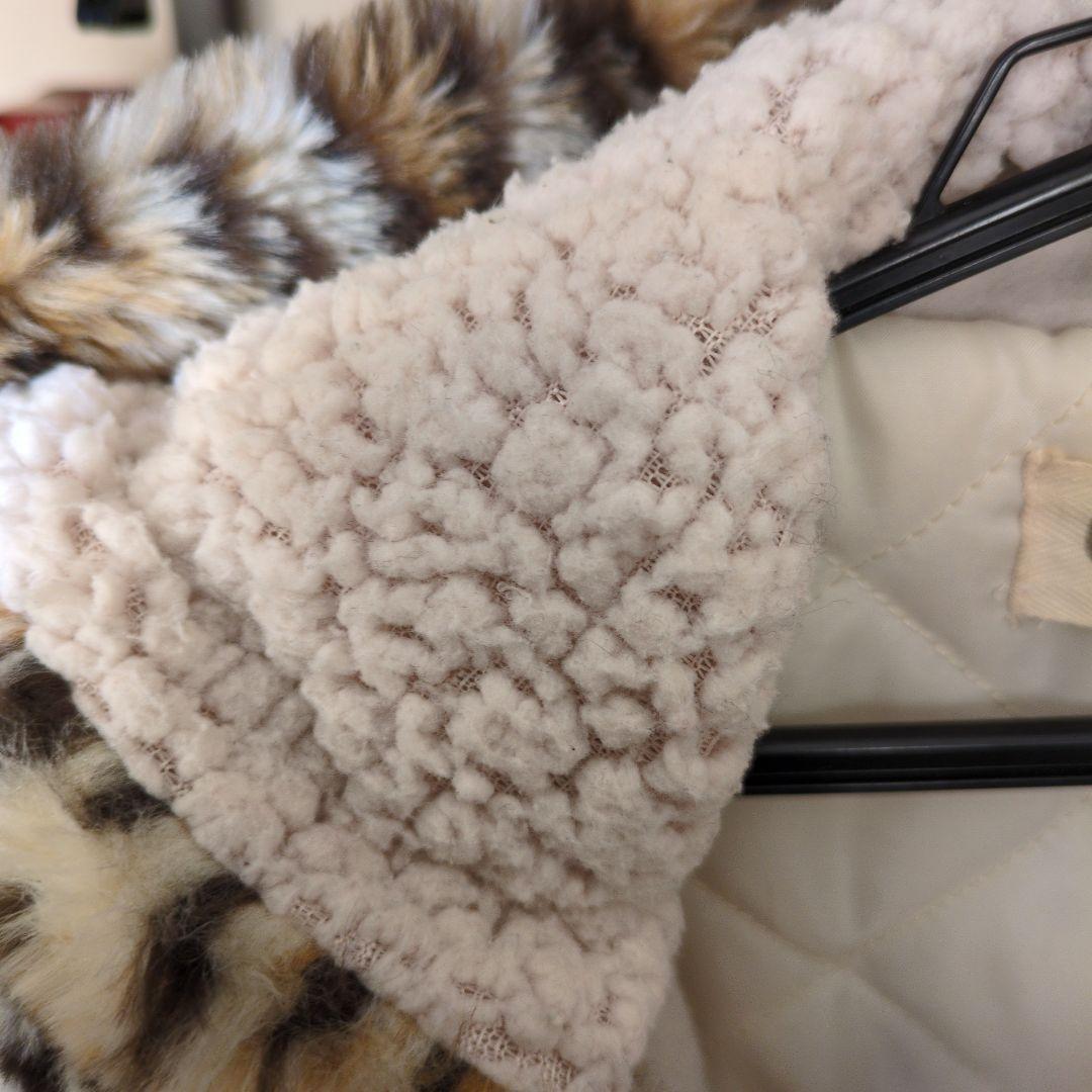 元祖【d.i.a.】 ホワイト レオパード柄ファー　ジャケット