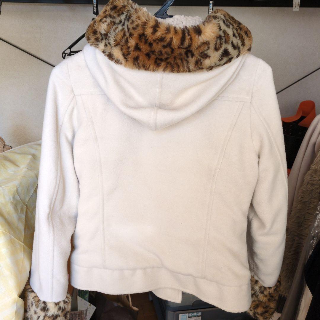 元祖【d.i.a.】 ホワイト レオパード柄ファー　ジャケット