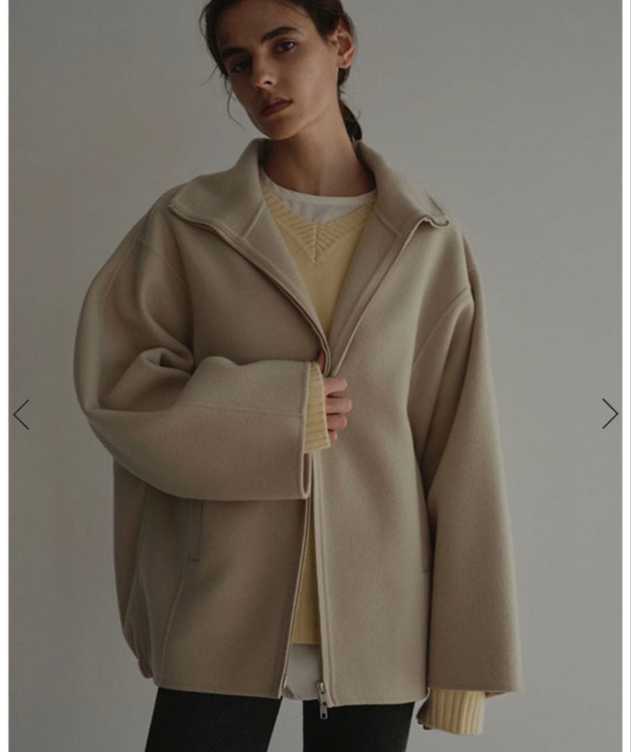 etretokyo メルトンスタンドネックリバーブルゾン　SAGE