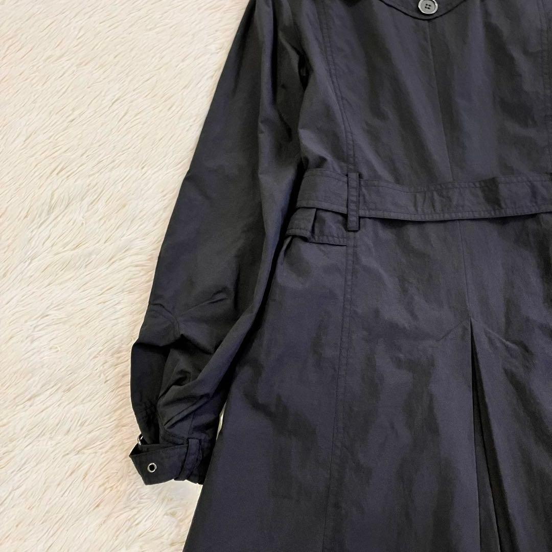 美品 マックスマーラ アンドコー Aライン ロングトレンチコート ベルト 黒