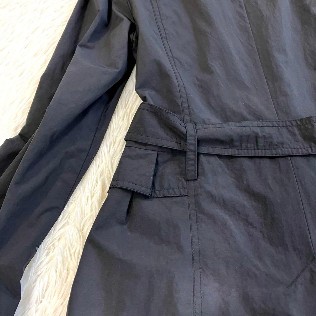 美品 マックスマーラ アンドコー Aライン ロングトレンチコート ベルト 黒