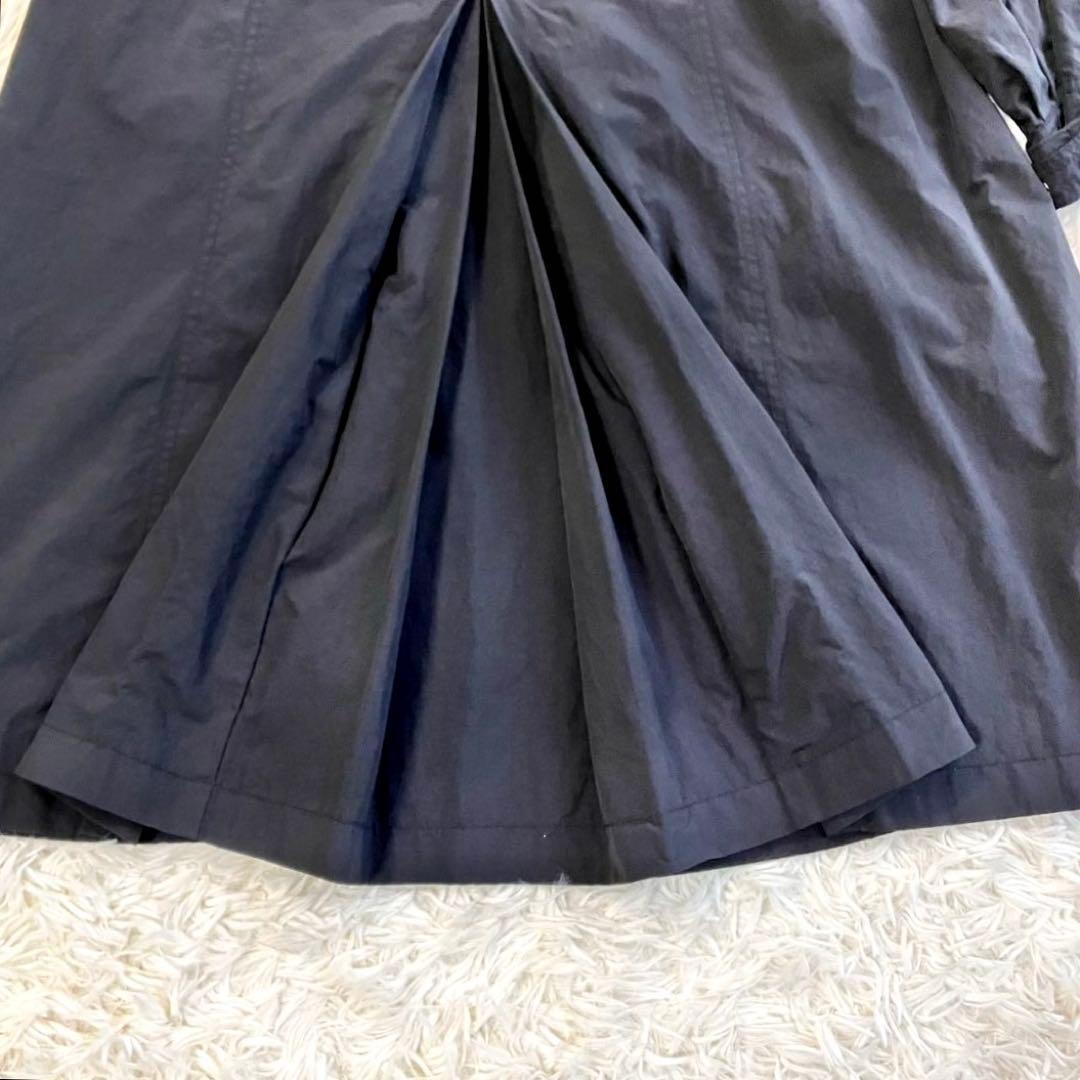 美品 マックスマーラ アンドコー Aライン ロングトレンチコート ベルト 黒