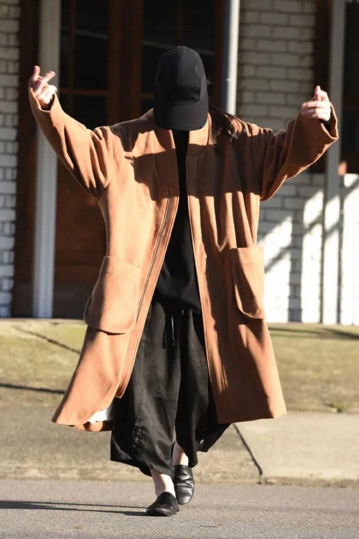 【19AW VOAAOV メルトンビッグコート キャメル】