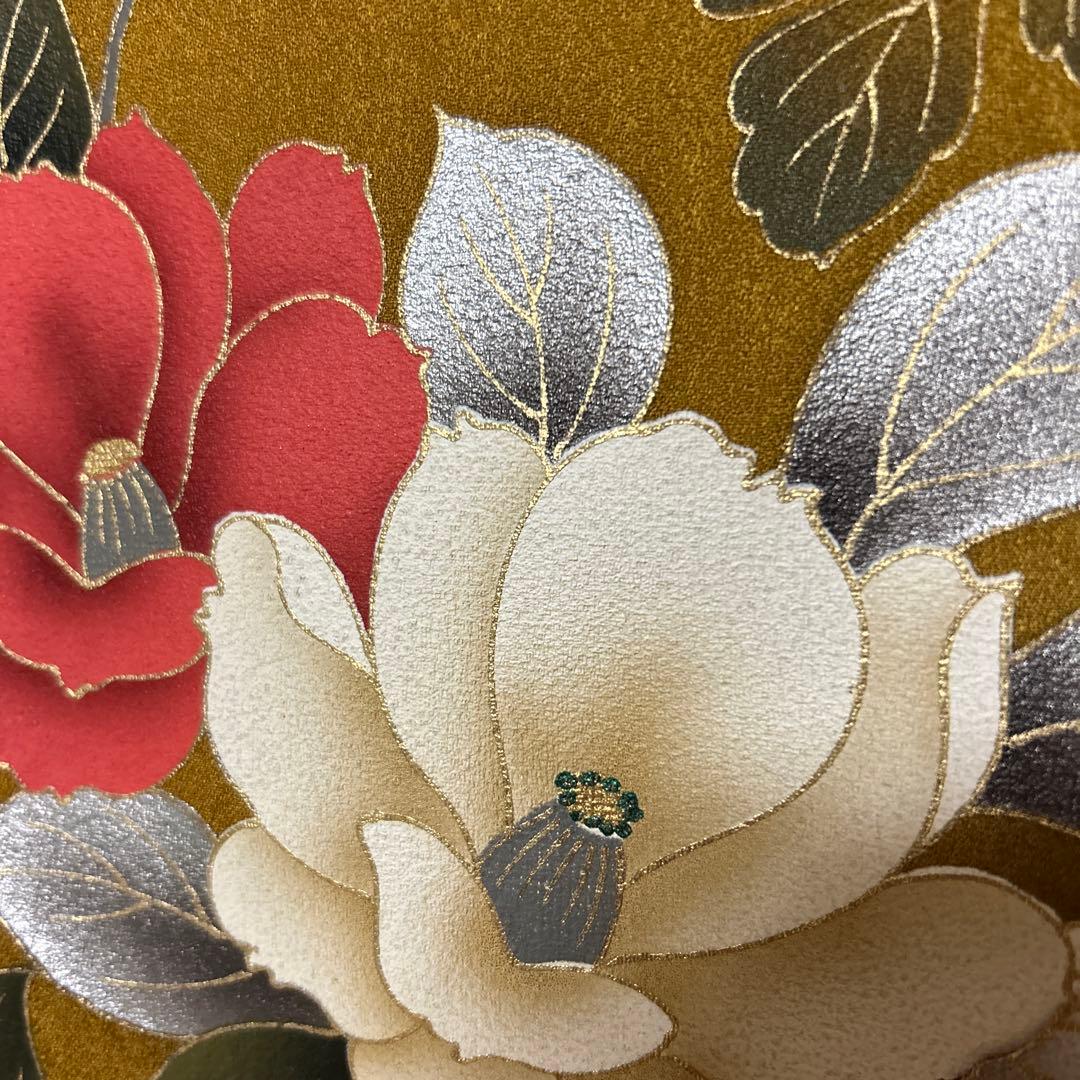 正絹 振袖 長襦袢 セット 辛子色　成人式