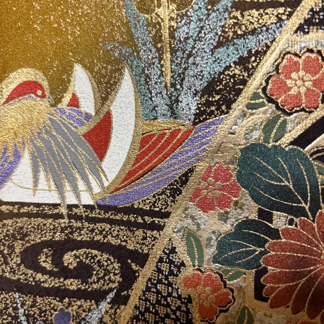 正絹 振袖 長襦袢 セット 辛子色　成人式