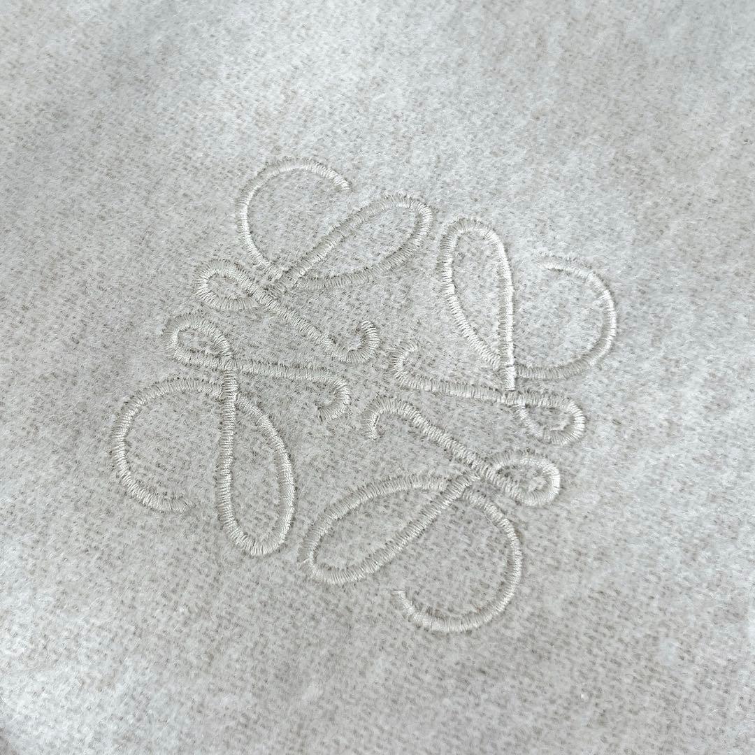 LOEWE ロエベ ウール カシミヤ マフラー バイカラー アナグラム 刺繍