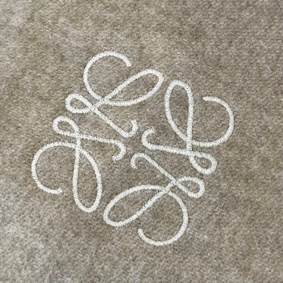 LOEWE ロエベ ウール カシミヤ マフラー バイカラー アナグラム 刺繍