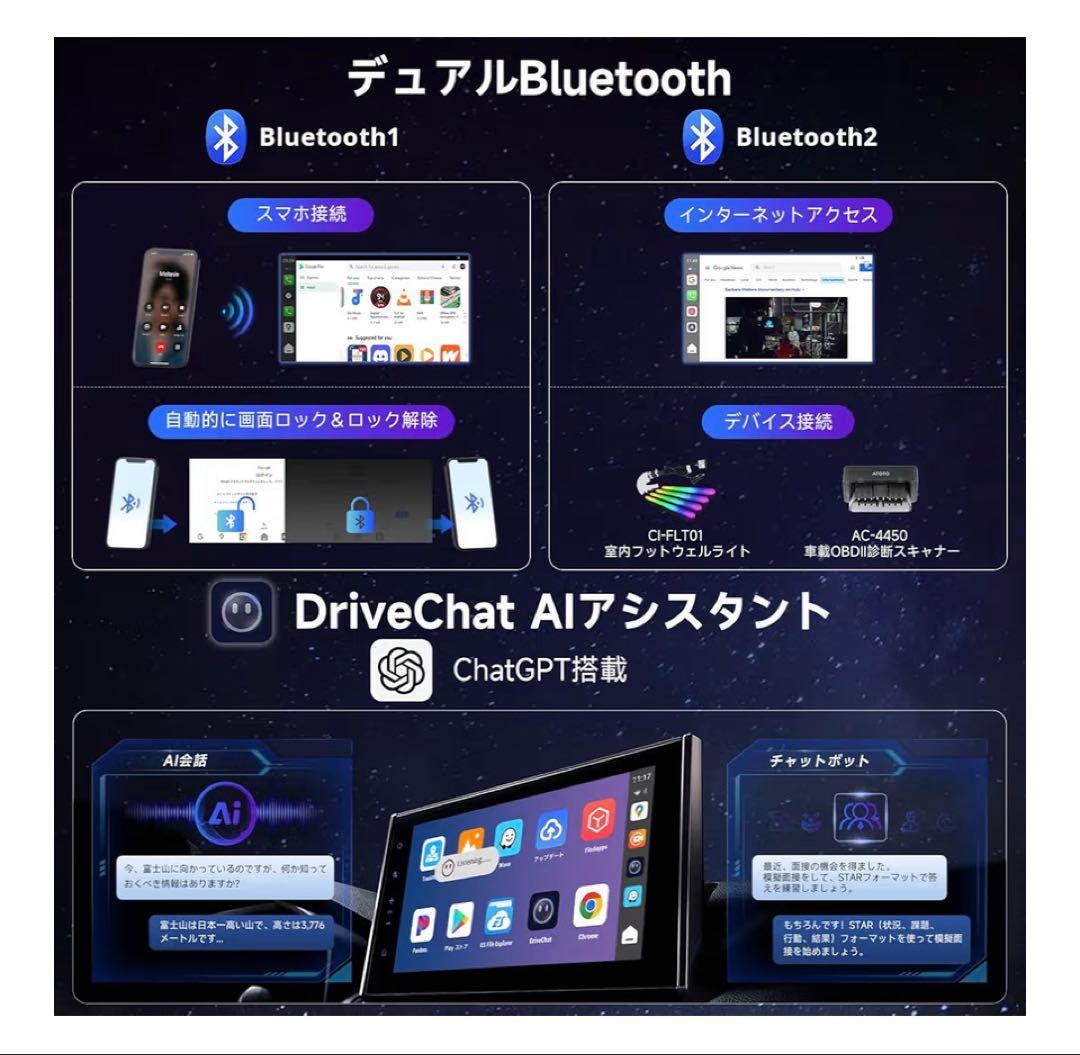 カーナビ ATOTO CB6 CarPlay AI Box 8GB+128GB