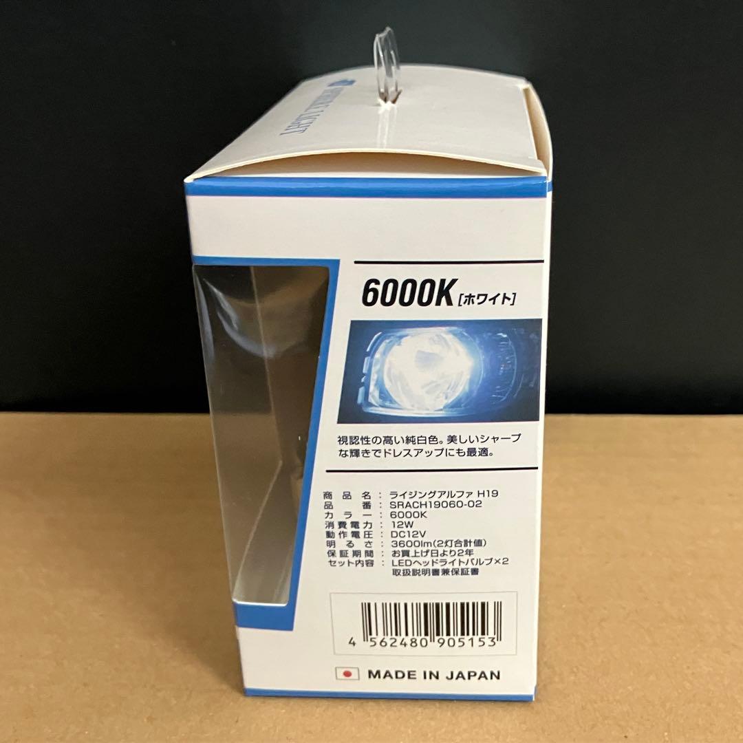 スフィアライト H19 LED 6000Kライジングアルファ 新品