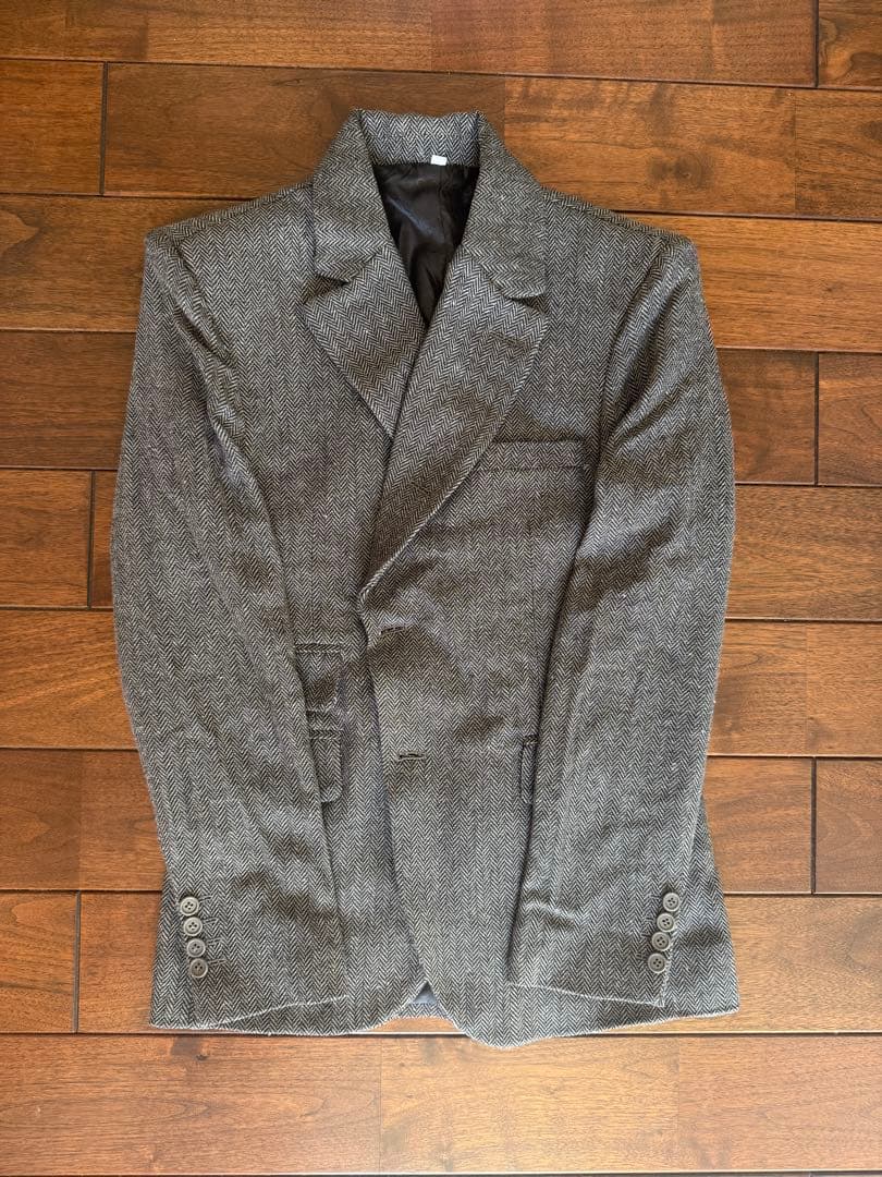 【新品未使用】スリーピース メンズ ツイード ヘリンボーン セットアップ