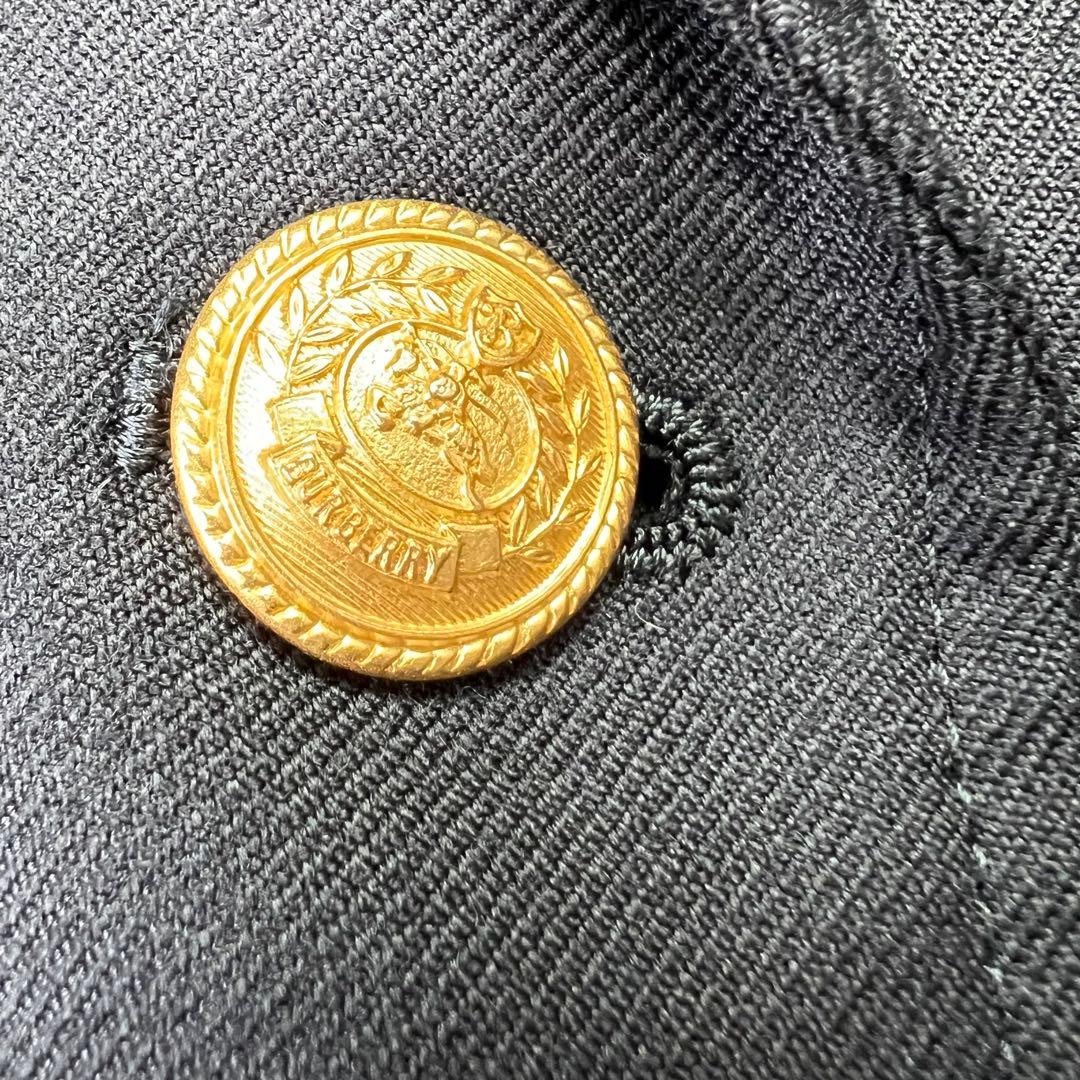 極美品♡バーバリーロンドン　紺ブレ　エンブレム　金ボタン　ネイビー　160