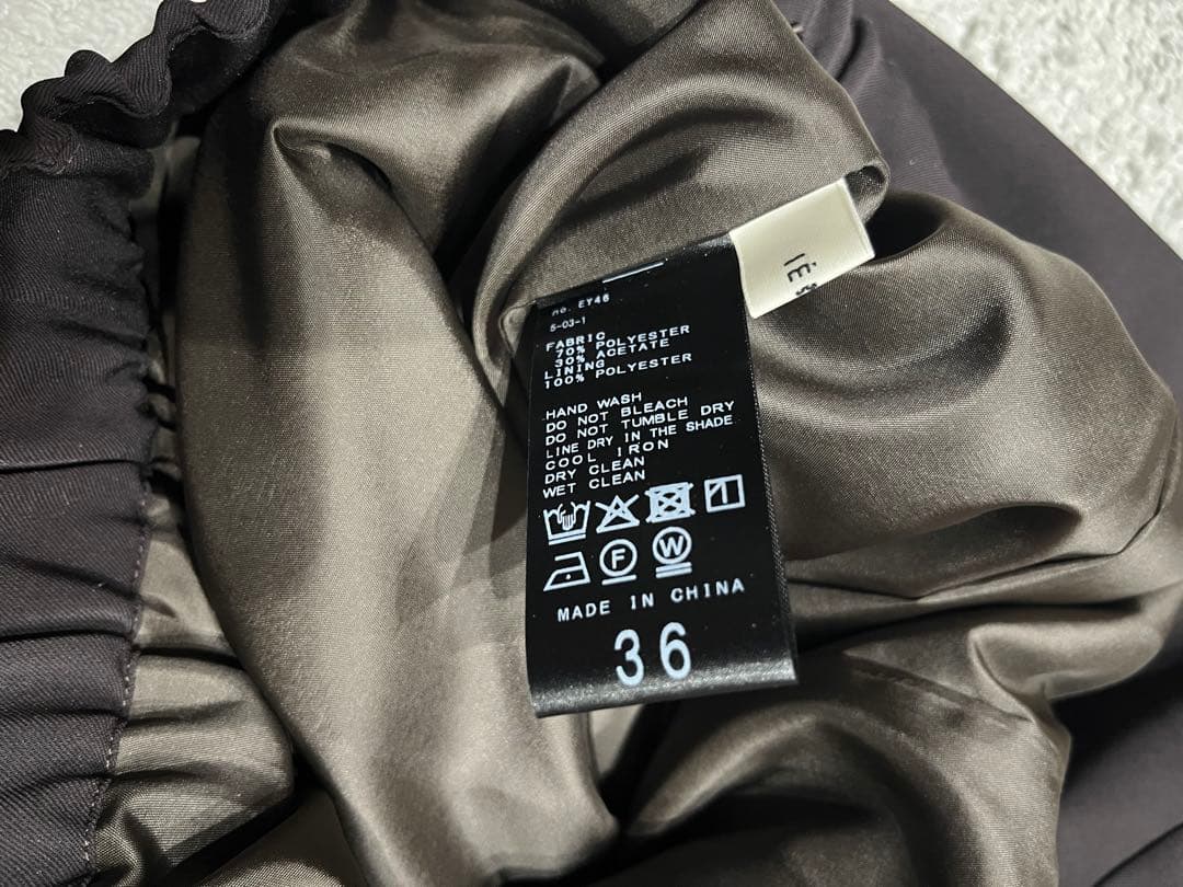 IENA ウォッシャブルアセテートツイルタックパンツ