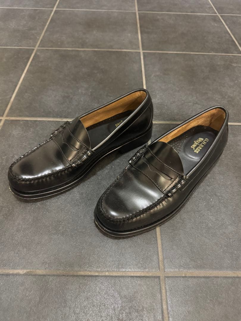 G.H. BASS ブラックレザー ローファー