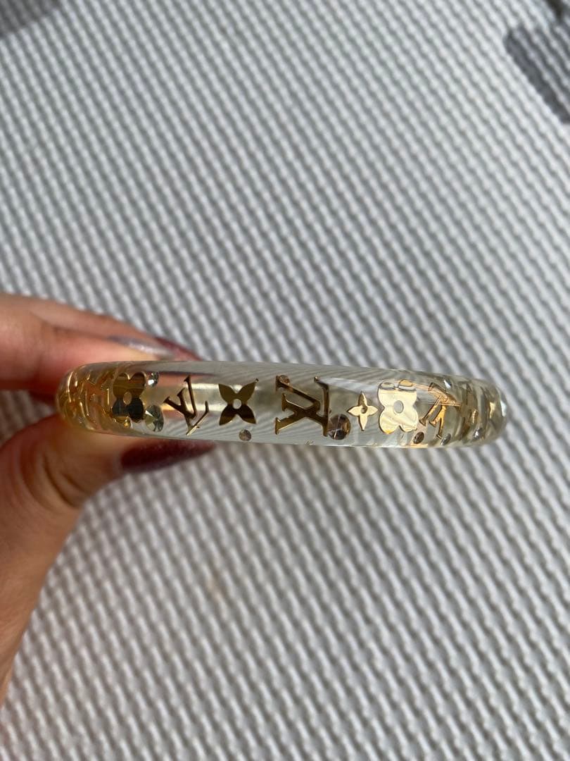 美品　正規品 Louis Vuitton クリア ゴールド バングル M