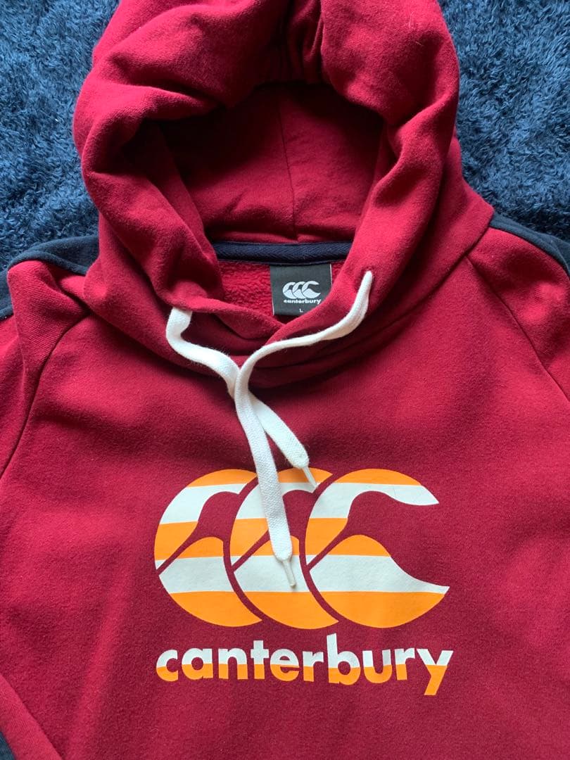 Canterbury フード付きスウェットシャツ 赤