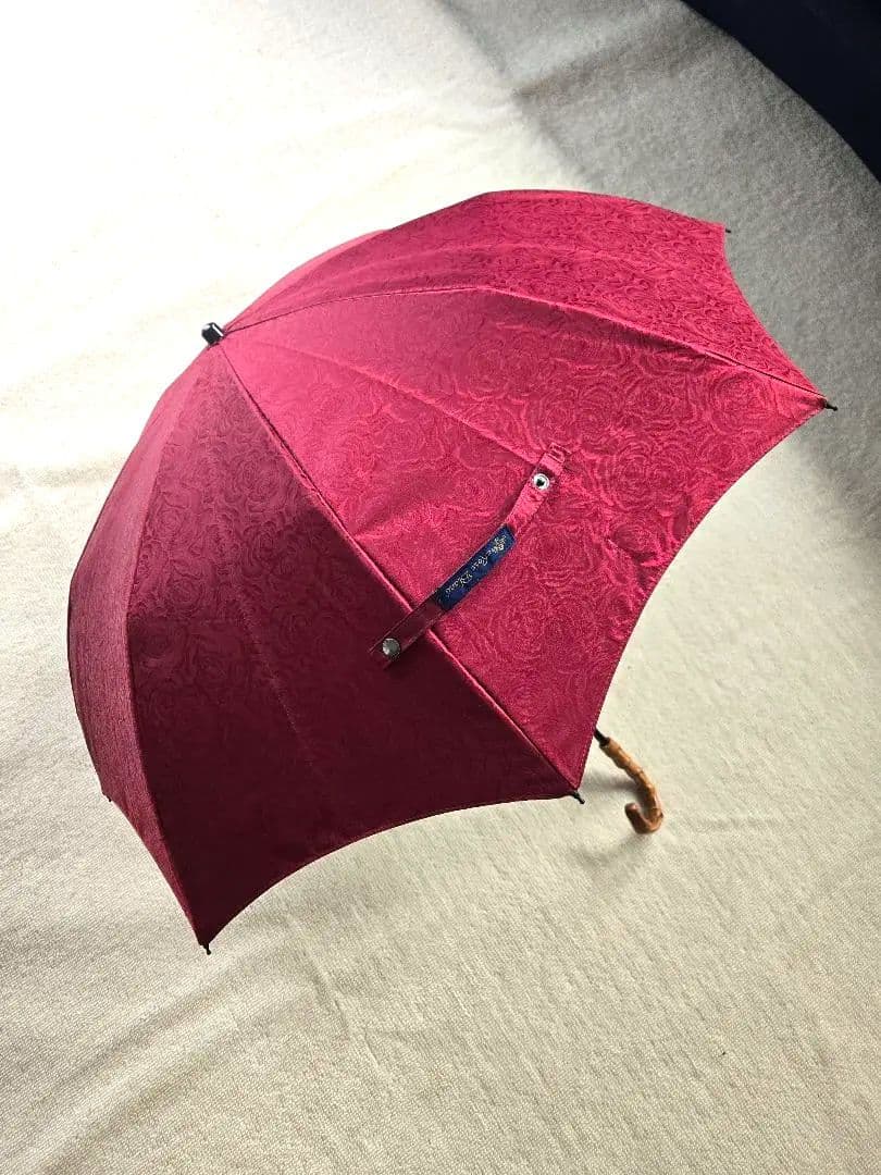 芦屋ロサブラン　2段折日傘　ローズ　曲がり竹手元　RoseBlanc