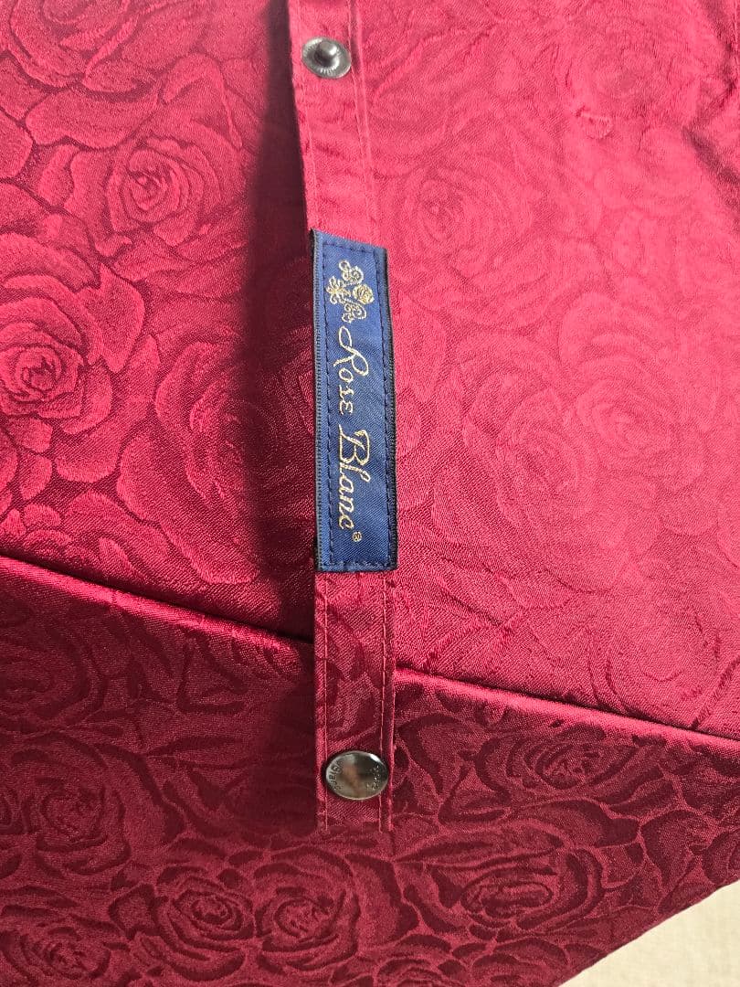 芦屋ロサブラン　2段折日傘　ローズ　曲がり竹手元　RoseBlanc