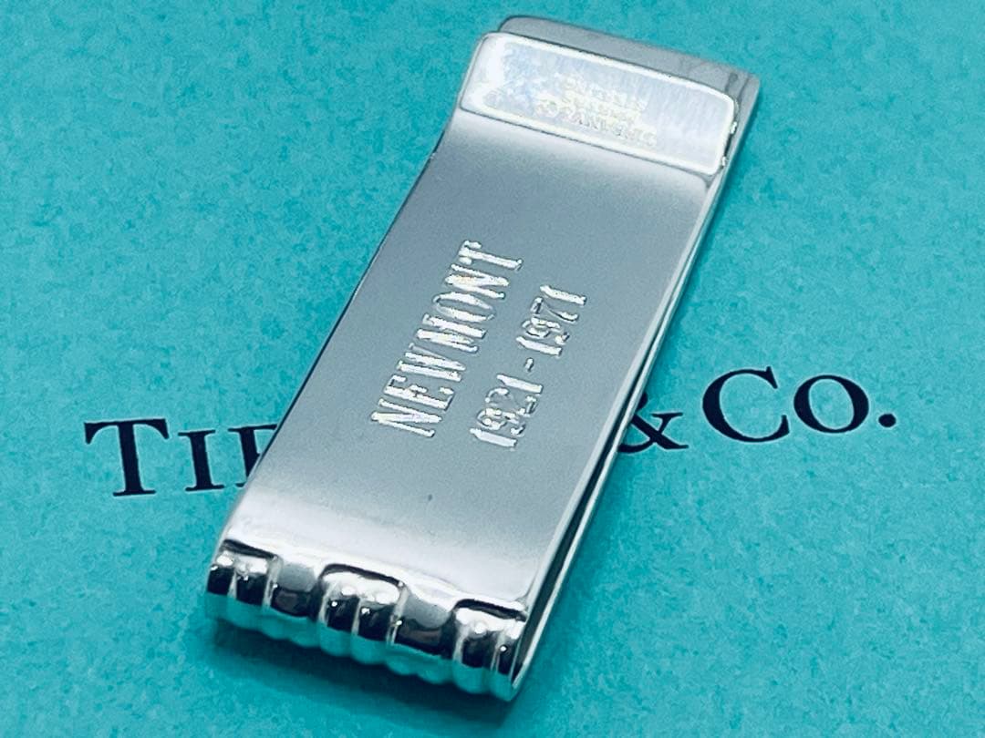 h891 希少　美品　ティファニー　メーカーズ　クロコ　マネークリップ　925