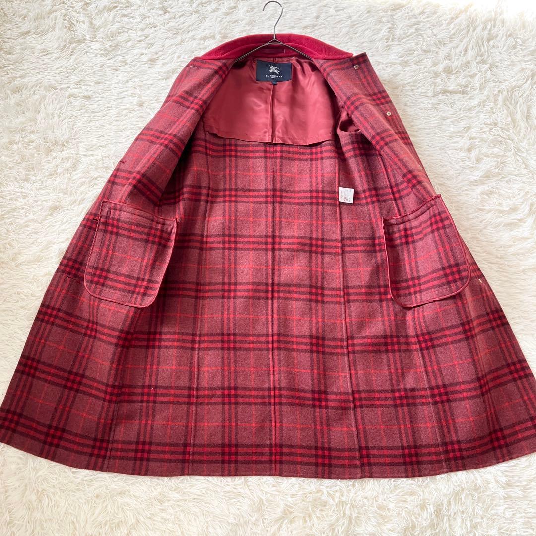 バーバリーロンドン カシミヤ チェスターコート チェック　40