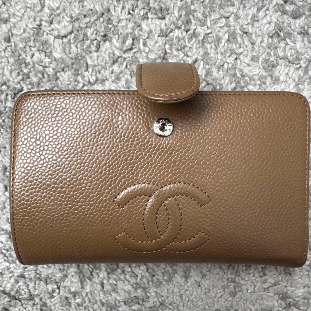 【訳あり】ファスナー壊れ　CHANEL シャネル　財布　キャビアスキン