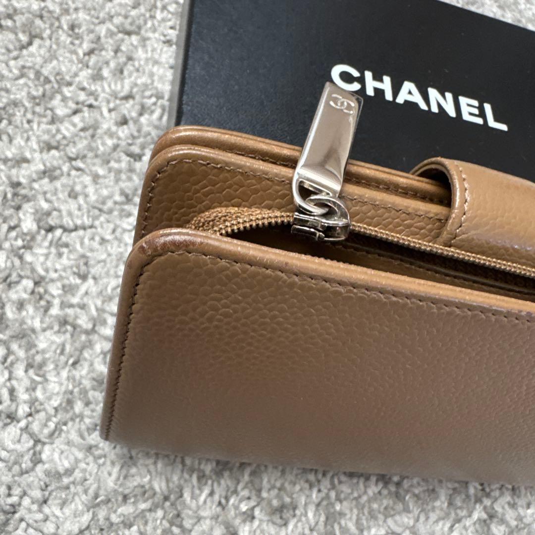 【訳あり】ファスナー壊れ　CHANEL シャネル　財布　キャビアスキン