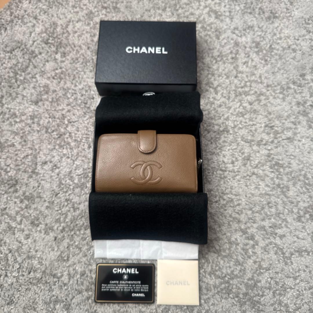 【訳あり】ファスナー壊れ　CHANEL シャネル　財布　キャビアスキン