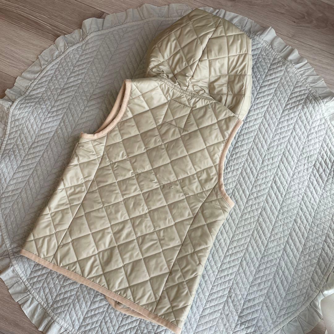 美品♡ LAVENHAM ラベンハム　キルティング　ベスト　ベージュ　フード