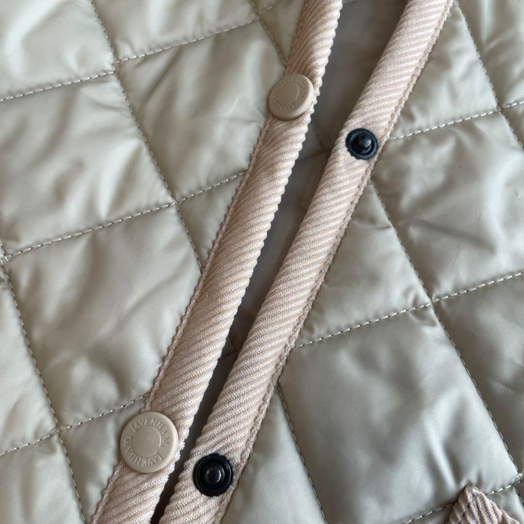 美品♡ LAVENHAM ラベンハム　キルティング　ベスト　ベージュ　フード