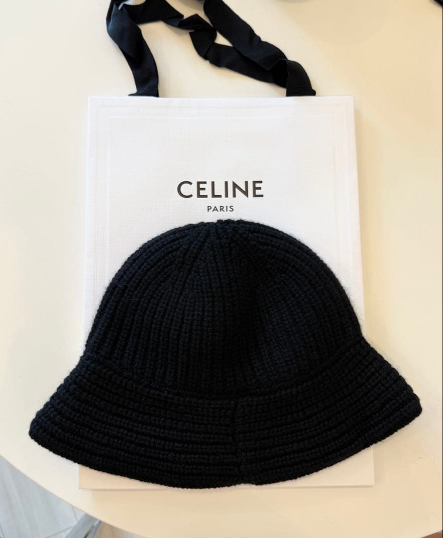 正規品CELINE クロシェハット ビーニー ニット帽 バケットハット バケハ