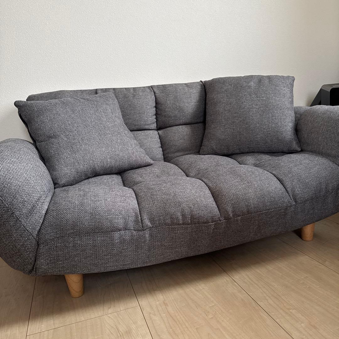 コイルカウチソファ グレー 美品 東京インテリア購入品 美品