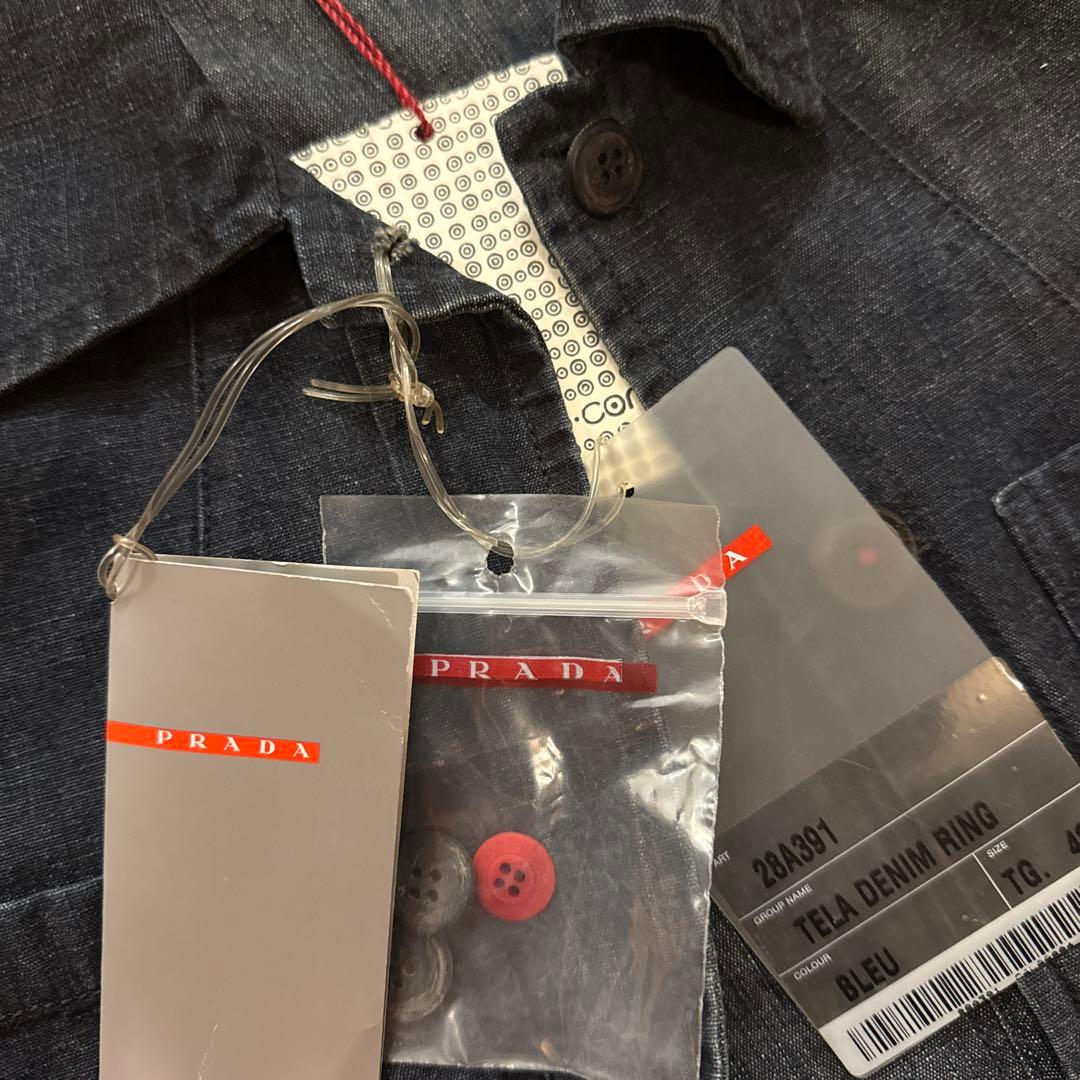 qhmirai PRADA ダークブルー デニムジャケット ベルト付き