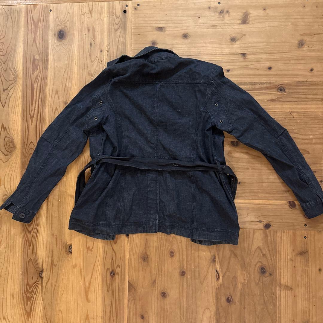 qhmirai PRADA ダークブルー デニムジャケット ベルト付き