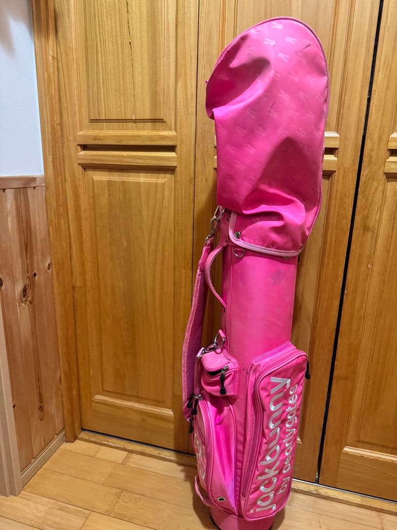 3点セットキャディバッグ ピンク　ジャックバニー　パター&ドライバーカバー