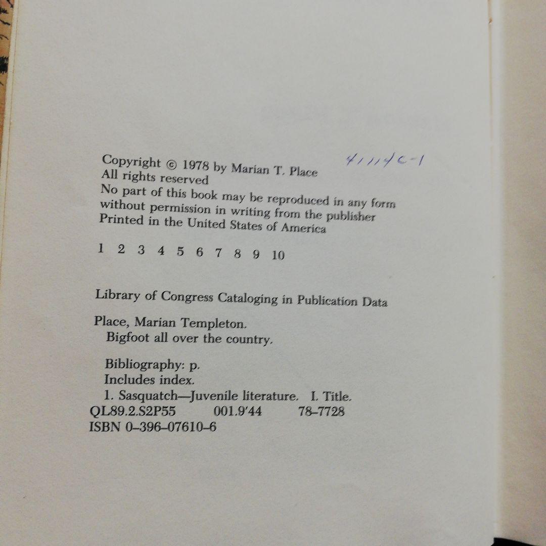 洋書 BIGFOOT ALL OVER THE COUNTRY by Place